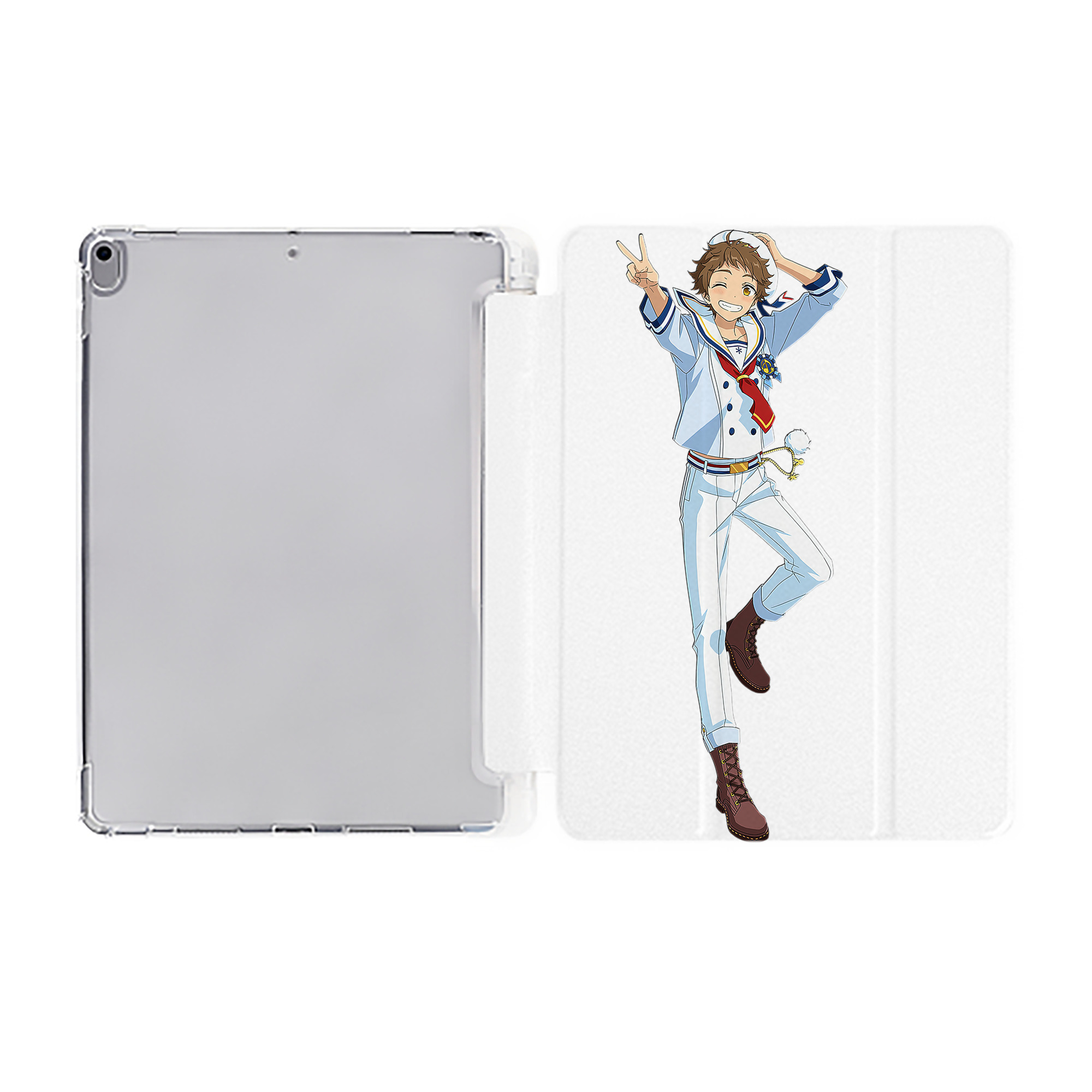 （画像用） あんさんぶるスターズ! Ensemble Stars IPad ケース ペン収納付き 三つ折りスタンド PUレザー×シリコン 対応機種9.5/10.5/10.9インチ
